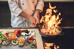 BIG KITCHEN BOARD & Induction Cooktop Cover – Glass Pastry Board - Food series DD16 Breakfast 3