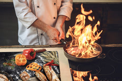 HUGE TEMPERED GLASS CHOPPING BOARD – Bread and flour series DD09 Fresh bread 10