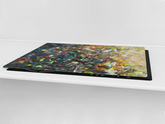 GIGANTIC CUTTING BOARD and Cooktop Cover- Image Series DD05A Abstraction on canvas