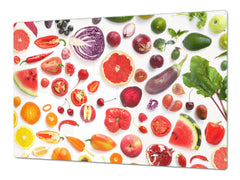 UNIQUE Tempered GLASS Kitchen Board Fruit and Vegetables series DD02 Fruit and vegetables 4