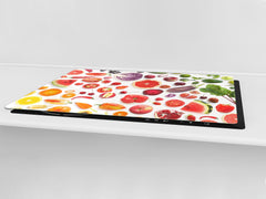 UNIQUE Tempered GLASS Kitchen Board Fruit and Vegetables series DD02 Fruit and vegetables 4