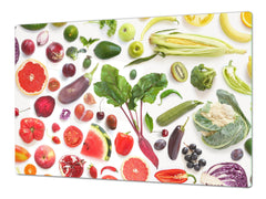 UNIQUE Tempered GLASS Kitchen Board Fruit and Vegetables series DD02 Fruit and vegetables 1