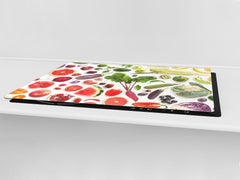 UNIQUE Tempered GLASS Kitchen Board Fruit and Vegetables series DD02 Fruit and vegetables 5