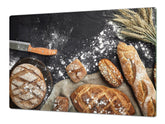 HUGE TEMPERED GLASS CHOPPING BOARD – Bread and flour series DD09 Fresh bread 12