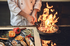 HUGE TEMPERED GLASS CHOPPING BOARD – Bread and flour series DD09 Fresh bread 12