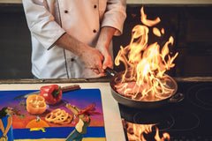 Induction Cooktop Cover – Glass Worktop saver: Fantasy and fairy-tale series DD18 A date on fish