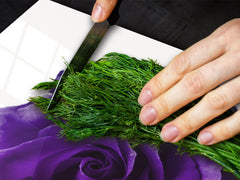 Cubierta de placa de inducción - Tabla para cortar vidrio - Serie de flores DD06B Rosa Morada