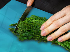 Gigante Tabla para picar de cristal templado o cubre vitro – Salvaencimera - Serie Agua DD10 Mar Agitado