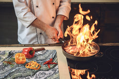 Impact & Scratch Resistant Glass Cutting Board and worktop saver; Texture Series DD20 Texture 1