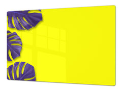 Worktop saver and Pastry Board – Cooktop saver; Series: Outside Series DD19 Violet leaves 1