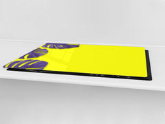 Worktop saver and Pastry Board – Cooktop saver; Series: Outside Series DD19 Violet leaves 1