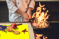 Worktop saver and Pastry Board – Cooktop saver; Series: Outside Series DD19 Violet leaves 1