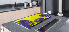 Worktop saver and Pastry Board – Cooktop saver; Series: Outside Series DD19 Violet leaves 2