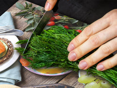 BIG KITCHEN BOARD & Induction Cooktop Cover – Glass Pastry Board - Food series DD16 Breakfast 4