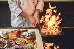 BIG KITCHEN BOARD & Induction Cooktop Cover – Glass Pastry Board - Food series DD16 Breakfast 4