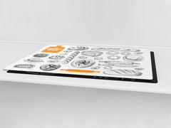 HUGE TEMPERED GLASS CHOPPING BOARD – Bread and flour series DD09 Home Made Bakery