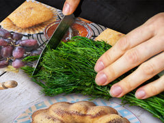 BIG KITCHEN BOARD & Induction Cooktop Cover – Glass Pastry Board - Food series DD16 Breakfast 5