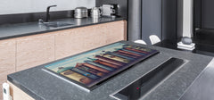 Induction Cooktop Cover – Glass Worktop saver: Fantasy and fairy-tale series DD18 Cottages from books