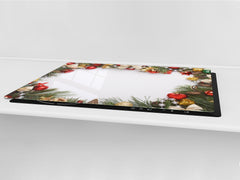 HUGE TEMPERED GLASS COOKTOP COVER - DD30 Christmas Series: Christmas decoration
