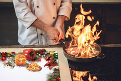 HUGE TEMPERED GLASS COOKTOP COVER - DD30 Christmas Series: Christmas decoration