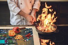 Very Big Cooktop saver - Nature series DD08 Asian boats