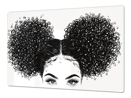 HUGE TEMPERED GLASS COOKTOP COVER - Egyptian Series DD15 Double buns