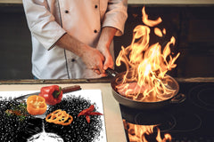 HUGE TEMPERED GLASS COOKTOP COVER - Egyptian Series DD15 Double buns