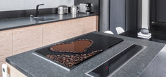 Worktop saver and Pastry Board – Glass Kitchen Board- Coffee series DD07 Heart from coffee