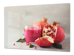 LARGE CUTTING BOARD and Cooktop Cover – Worktop saver; Drinks Series DD11 Pomegranate cocktail