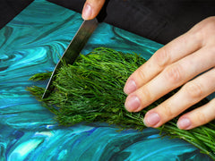 UNIQUE Tempered GLASS Kitchen Board – Abstract Series DD14 Blue paint