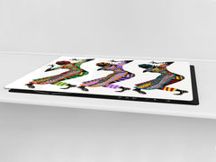 HUGE TEMPERED GLASS COOKTOP COVER - Egyptian Series DD15 Folklore dance