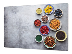 UNIQUE Tempered GLASS Kitchen Board Fruit and Vegetables series DD02 Grains 2