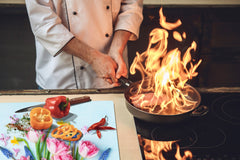 Induction Cooktop Cover – Glass Cutting Board- Flower series DD06B Bouquet