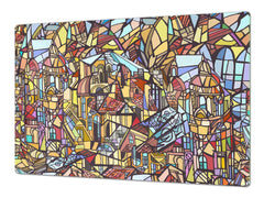 Worktop saver and Pastry Board – Cooktop saver; Series: Outside Series DD19 Gothic city