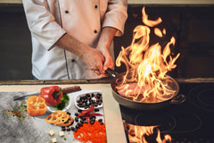 BIG KITCHEN BOARD & Induction Cooktop Cover – Glass Pastry Board - Food series DD16 Salad