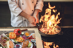 BIG KITCHEN BOARD & Induction Cooktop Cover – Glass Pastry Board - Food series DD16 Breakfast 6