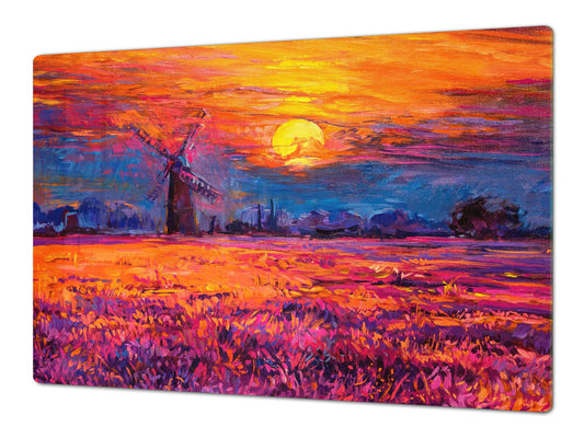 Impact & Shatter Resistant Worktop saver- Image Series DD05B Dutch windmill