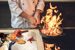 Impact & Shatter Resistant Worktop saver- Image Series DD05B Woman with a cigarette