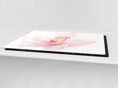 ENORMOUS Tempered GLASS Chopping Board - Flower series DD06A Orchid 1