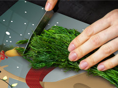 HUGE TEMPERED GLASS COOKTOP COVER - DD30 Christmas Series: Santa Claus with Rudolf