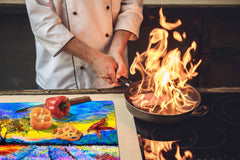 Impact & Shatter Resistant Worktop saver- Image Series DD05B Heather field