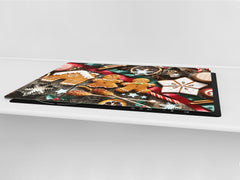 HUGE TEMPERED GLASS COOKTOP COVER - DD30 Christmas Series: Christmas girls