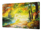 Impact & Shatter Resistant Worktop saver- Image Series DD05B Autumn in the park