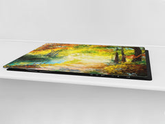 Impact & Shatter Resistant Worktop saver- Image Series DD05B Autumn in the park