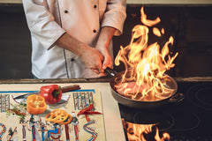 HUGE TEMPERED GLASS COOKTOP COVER - Egyptian Series DD15 Egyptian figures 2