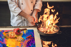 COPRI-PIANO COTTURA A INDUZIONE – Proteggi-piano di lavoro: GIGANTE Copri-piano cottura a induzione – ENORME tagliere; Serie fantasy e fiabesca DD18: L'ultimo modo