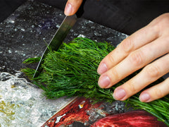 UNIQUE Tempered GLASS Kitchen Board Fruit and Vegetables series DD02 Fruit in water