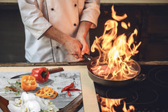 ENORMOUS Tempered GLASS Chopping Board - Flower series DD06A Orchid 2