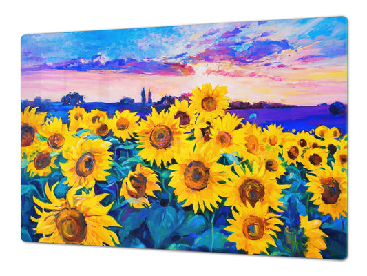 Impact & Shatter Resistant Worktop saver- Image Series DD05B Sunflowers 5