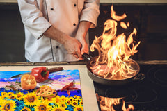 Impact & Shatter Resistant Worktop saver- Image Series DD05B Sunflowers 5